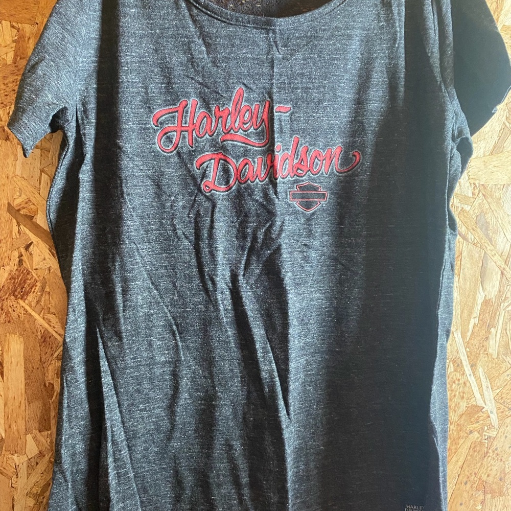 Harley-Davidson Black Tee with Red Script Logo